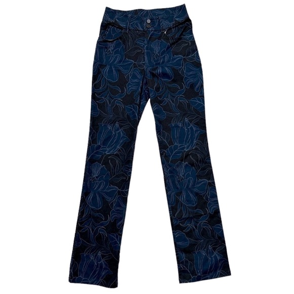 Tucker NYC Midnight Peony Stretch Organic Cotton Twill 5 Pocket Style Zipper Fly - Picture 2 of 15